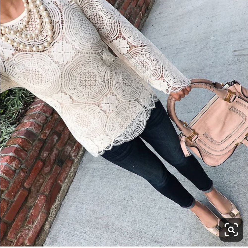 LOFT lace blouse.